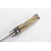 Tiger Head Wood Chip Handle Knife Blade Dagger Damascus Sakela Steel A718